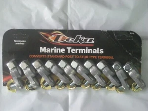 Marine Top Post Battery Terminal Ends Deka 5/16" Zinc Stud W/ Wing Nut QTY 10 - Picture 1 of 4