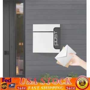 Outdoor Wall Mount Lockable Letters Mailbox Stainless Steel Mail Letter Post Box - Picture 1 of 13