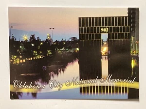 Oklahoma City Memorial Reflecting Pool/Gates of Time/Field of Empty Chairs Postc - Picture 1 of 2