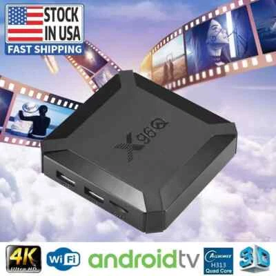 Android 10.0 TV Box X96Q Quad Core HD 4K Lettore Media Stream Mini PC 2.4G WiFi - Immagine 1 di 4