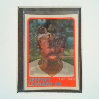 #82 Jeffrey Leonard 1988 Sportflics Base Card San Francisco Giants - Image 1 of 2