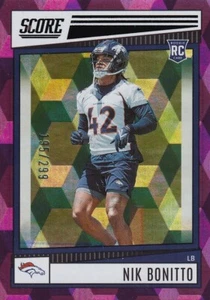 2022 PANINI SCORE CÚBIC - NIK BONITTO RC /299 #317 DENVER BRONCOS - Imagen 1 de 1