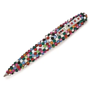 Bolígrafo retráctil cristales multicolores con bolsa para bolígrafo - Imagen 1 de 2