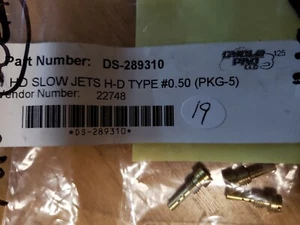 NOS Keyster Harley-Davidson Slow Jets #0.50 DS-289310 THREE PIECES - Bild 1 von 1
