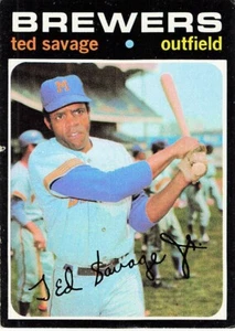 1971 Topps - Ted Savage #76-Milwaukee Brewers-EX - Imagen 1 de 2