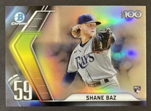 2022 Bowman Chrome Top 100 Prospects Insert #BTP-12 Shane Baz - Imagen 1 de 2