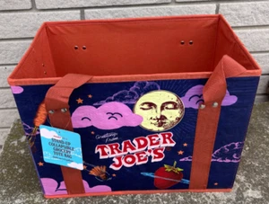 Trader Joe’s Stand-Up Collapsible Grocery Tote Bag NWT Sun Moon NWT - Bild 1 von 4