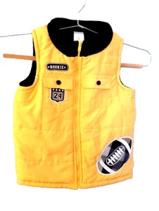 Wonder Kids Fleece Lined Yellow & Black Vest- Size 5T- Perfect for Football - Picture 1 of 6