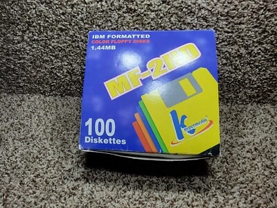 Opened With 54 Hypermedia MF-2HD Diskettes Floppy Disks 1.44MB IBM Formatted - Image 1 of 2