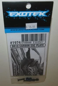 Exotek Team Associated DR10 Carbon ESC Plate (with Hardware) #1974 - Picture 1 of 2
