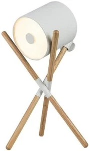 Desk Lamps Desk Lamp With Solid Wood Legs Tripod LED Floor Lamp Push Button  - Picture 1 of 9