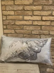 Pottery Barn Pacific SHELL Indoor Outdoor Pillow 16x30" Beach Coastal NEW Decor - Picture 1 of 2