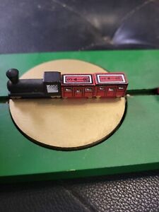 Vintage Train Strategy game ~ Wooden Train Engine 6 Cars on Turntable Wooden Xx2