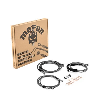 MOFUN 12"-14" Handlebar Brake Clutch Cable For Harley Street Glide ABS 2014-2016 - Изображение 1 из 4