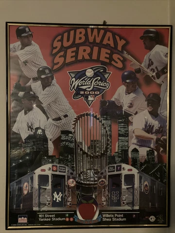 Framed 16x20 Picture 2000 MLB World Series “Subway Series” NY Yankees VS NY Mets Cover