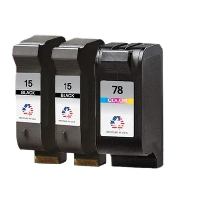 Compatible Ink Cartridge For HP 15 Black & Color Combo Pack Variation-USA - Image 1 of 2