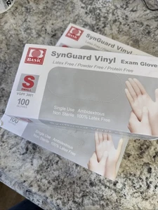 3 Cajas Básico Vinilo Sintético Transparente Examen 100 Guantes 3001 PEQUEÑOS Látex - Imagen 1 de 3