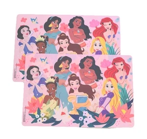 Placemats Disney Princesses Set of 2 Plastic 11.75” x17.625” NEW Fun Wipe Clean! - Picture 1 of 7