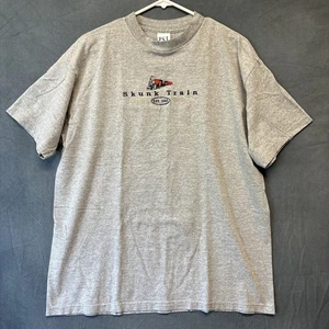 Vintage Skunk Train Shirt Mens XL PSI Printed Sportswear Inc Fort Bragg Limited - Picture 1 of 7