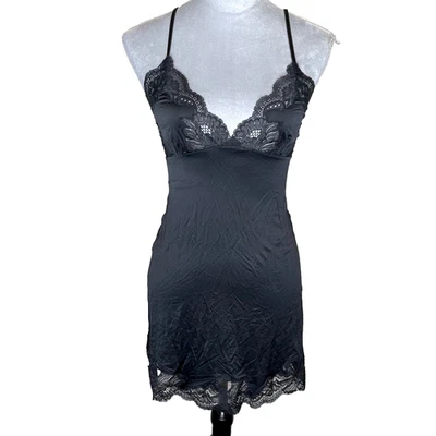 OnGossamer Encaje Sin Mangas Talla Pequeña Babydoll Camisa Química Lencería Sujetador Vestido S Foto 1 de 4