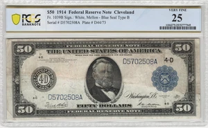 Fr.1039B 1914 Cleveland $50 Federal Reserve Note PCGS Very Fine 25 Comment - Picture 1 of 2