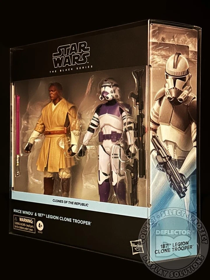 DEFLECTOR DC® Star Wars The Black Series Mace Windu & 187th Clone VITRINE
