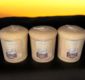 Yankee Candle 3x CAFE AL FRESCO Votive Sampler Candles Free Ship ~New & Sealed - Picture 1 of 7