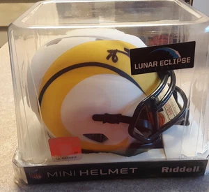 Tristar Aaron Donald Autographed Lunar Eclipse NFL Mini Helmet (JSA COA) - Picture 1 of 6