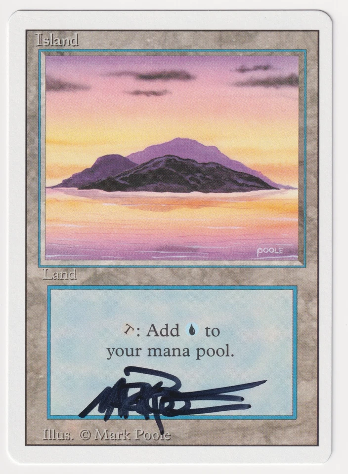 Signed Island (Sunset) Proof LP Revised Artist Mark Poole 1994 WOTC MTG Magic AP - Image 1 of 2
