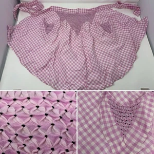 De Colección Medio DELANTAL Cocina Cocina Rosa-Púrpura Cuadros 2 BOLSILLOS Floral - Imagen 1 de 13