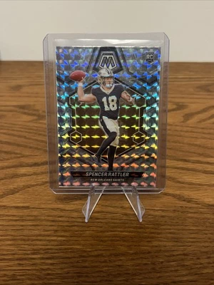 2024 Mosaic Spencer Rattler RC Silver Prizm Rookie #393 Saints - Image 1 of 4