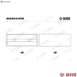 KURBELWELLENLAGER H1332/5 STD STD FÜR 2SZ-FE 1.3L 2SZ-FE K3-VE/VE2/VE3 1.3L 4cyl - Picture 1 of 9