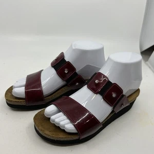 Naot Ashley bequeme Damen-Sandalen rot Lackleder doppelter Riemen Größe 5 36 - Bild 1 von 8