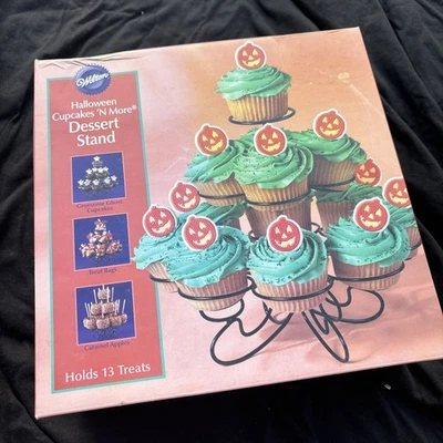 WILTON NEW IN BOX Halloween Cupcakes n More Dessert Stand  847 HOLDS 13 TREATS - Image 1 of 3