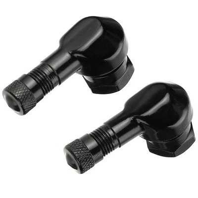 2pcs Black Motorcycle CNC 90-Degree Angle Wheel Tire NCY Leak-proof TWPO Valve - Image 1 of 4
