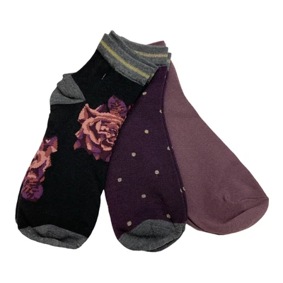 Paquete de 3 calcetines tobilleros multicolores para mujer Nordstrom talla única Foto 1 de 2