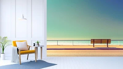 Papel pintado sala de estar 100x143 pulgadas banco y sala de espera fresca para el mar Foto 1 de 4