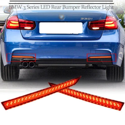 LED Rear Bumper Reflector Fog Brake Turn Indicator Lights For BMW 320i/328i 14+ - Image 1 of 4