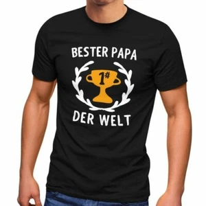 Herren T-Shirt Bester Papa der Welt #1 Vatertagsgeschenk Geschenk für Väter - Bild 1 von 3