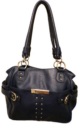 Cartera/bolso de mano Rosetti de cuero sintético doble asa azul marino #108833 excelente Foto 1 de 4