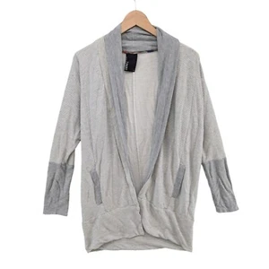 Anthropologie Dolan T-SHIRT Wide Collar Cardigan Womens Grey Open Front Size S - Picture 1 of 8