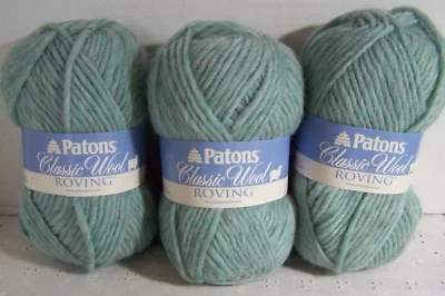 3 PATONS Classic Wool ROVING Yarn Color Low Tide Blue 3.5 oz ea. - Image 1 of 3