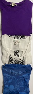 LOT of 3 Ladies Medium Pull-Over Tee's "L.O.L.,LoveFire,Zenana Outfitters - Picture 1 of 10