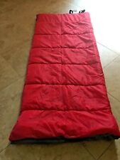 Exxel Outdoors Camper Adult Sleeping Bag  RED Size 33X75"  Total 3 Lb EUC