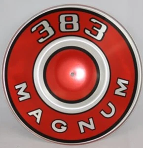 New Mopar Red 383 Magnum Air Cleaner Pie Tin - Picture 1 of 1