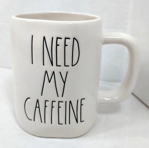 Rae Dunn: I Need My Caffeine - 16oz. Coffee/Tea Mug - Artisan Collection/Magenta - Picture 1 of 4