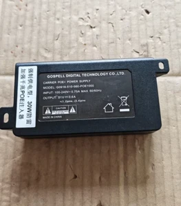 Gospell G0916-510-060-POE1000 51V 0.6A POE AC Adapter Power Supply Charger - Afbeelding 1 van 2
