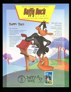 US FDC #3306a USPS Leaflet 1999 Los Angeles CA Duffy Duck Loony Tunes Cartoons - Picture 1 of 2