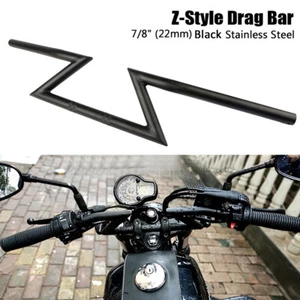 Motorcycle 7/8" Drag Handlebars Z Bars 22mm For Harley XL 883 1200 Custom Honda - Bild 1 von 15