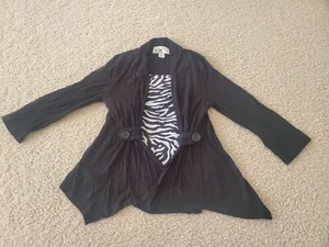 IZ AMY BYER GIRLS TUNIC TOP SIZE 6 BLACK & WHITE LONG SLEEVE - Picture 1 of 6
